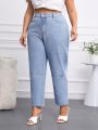 SHEIN Privé Women's Plus Size Tapered Jeans