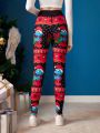 SHEIN X The Smurfs Cartoon & Christmas Print Leggings