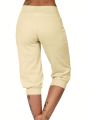 Women'S Drawstring Capri Sweatpants