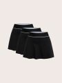 3 Pack Contrast Tape Waist Sports Skort