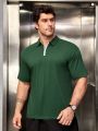 Manfinity Hypemode Men's Half-zip Short Sleeve Polo Shirt