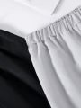 SHEIN Kids QTFun Girls' Solid Color Elastic Waist Long Pants, For Youth