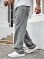 Manfinity Men's Straight Leg Jeans With Slant Pockets
