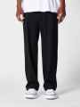 SUMWON Straight Fit Pinstripe Drawstring Trouser