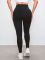 SHEIN Yoga Basic High Waist Compression Workout Leggings For Abdominal Control And Butt Lifting