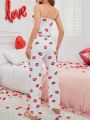 Women'S Lip Print Pajama Set