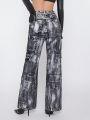 Women's Cargo Style Denim Pants With Pockets