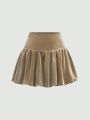 SHEIN MOD Women'S Solid Color Wide Waist Skirt