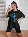 Butterfly Pattern Short Sleeve Women's T-shirt