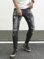 Manfinity EMRG Men'S Slim Fit Ripped Jeans