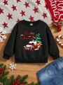 Baby Girl Christmas Print Sweatshirt