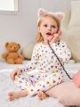 Toddler Girls' Full Of Heart Print Homewear Set