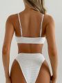 One-piece Cutout Spaghetti Strap High-cut Swimsuit