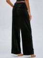 Icel New York Zip Detail Wide Leg Pants