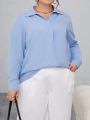 SHEIN Essnce Plus Size Solid Color Casual Shirt