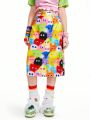 SHEINNeu Dopamine Cartoon Graphic Colorful Patterns Midi Dress Festival Outfits Neon Skirt