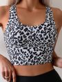 SHEIN Swim Classy Ladies Leopard Print Sleeveless Bikini Set