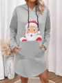 Women's Santa Claus Printed Dress For Christmas