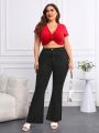 Women's Plus Size Denim Bell-bottom Jeans