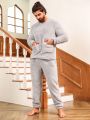 Men Dual Pocket Flannel PJ Set