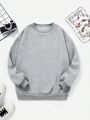 Teenage Girls' Casual Round Neck Long Sleeve Sweatshirt Suitable For Autumn And Winter