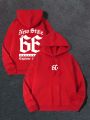 Men's Hooded Sweatshirt With Letter Print