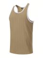 Manfinity Sport Corelite Men Contrast Binding Ribbed Knit Sports Tank Top