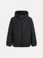 Solid Color Hooded Jacket For Teenage Boys