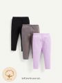 Cozy Cub Baby Girl 3pcs Solid Pants