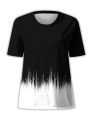 Plus Size Ombre Short Sleeve T-Shirt