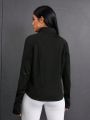 Daily&Casual Women's Comfortable Basic Sports Jacket With Raglan Sleeves