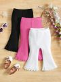 SHEIN Baby Girl Casual Comfortable Flared Pants