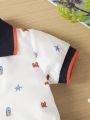 Baby Boys' Summer College British Style T-Shirt And Shorts Outfit