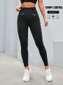 SHEIN Yoga Basic Solid Color Sports Leggings