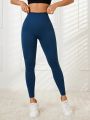 Daily&Casual Seamless Wide Waistband Sports Leggings