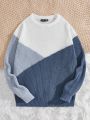 Manfinity Men Color Block Ribbed Knit Sweater