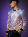 Manfinity Fever City Knitted Casual Beaded Long Sleeve Sweatshirt