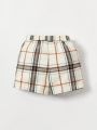 Cozy Cub Baby Boy Polo Shirt & Plaid Shorts & Hat