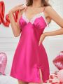 Lace Trim Satin Cami Nightdress