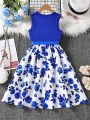 SHEIN Kids CHARMNG Girls Floral Print Dress