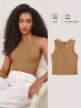 SHEIN BASICS Women's Solid Color Sleeveless Top