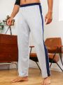 Men Contrast Side Seam Pajama Pants