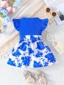 Baby Girl'S Romantic Floral Printed Dress