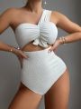 SHEIN Swim Chicsea Solid Color One-Piece Swimsuit