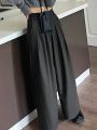 FRIFUL Women's High Waist Pleated Wide Leg Pants