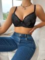 Lace Bra With Adjustable Shoulder Straps For Women