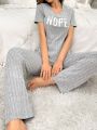 Women'S Letter Printed Homewear Set