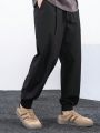 Loose-Fit Men's Drawstring Waist Slant Pocket Pants