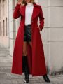 Lapel Neck Single Button Overcoat