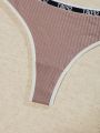 SHEIN 7pcs/Set Women'S Thong Strap Letter Print Panties